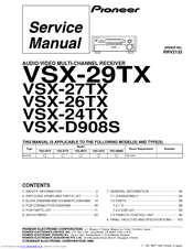 Pioneer Elite VSX-27TX Service Manual