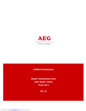 Aeg Electrolux SIC 76 Operation Manual