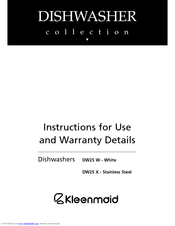 Kleenmaid DW25 X Instructions For Use And Warranty Details