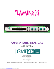 Crane Flamingo.1 Operator's Manual