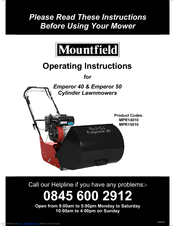 Mountfield Emperor 40 Operating Instructions Manual