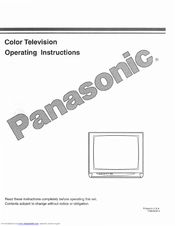 Panasonic Color Television Operating Instructions Manual
