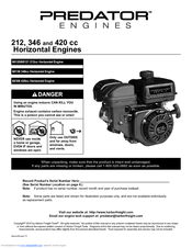 Predator engines PREDATOR 212 Manuals | ManualsLib