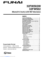 FUNAI 32FW502 User Manual