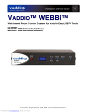 vaddio 999-8700-000 WEBBi Installation And User Manual