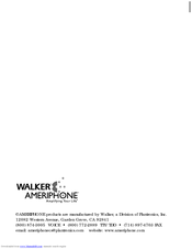 Walker Ameriphone VCO Operating Instructions Manual