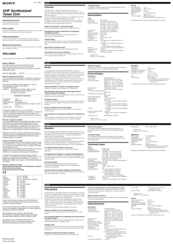Sony WRU-806B Operating Instructions