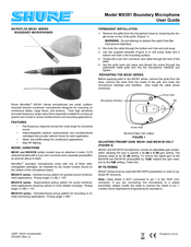 Shure MICROFLEX MX391W User Manual
