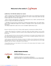 Cofman DW - 101 TS Instructions Manual