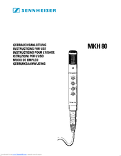 Sennheiser MKH 80 Instructions For Use Manual
