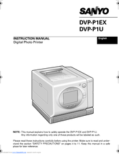 Sanyo DVP-P1EX Instruction Manual