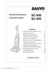 Sanyo SC-X80 Instruction Manual
