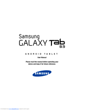 Samsung Galaxy Tab 8.9 User Manual