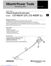 Hitachi CG 40EAF (LP) Technical Data Manual