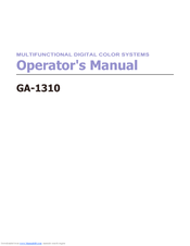 Kyocera Mita GA-1310 Operator's Manual
