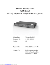Belkin Secure DVI-I Manual