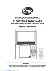 eTEC PDV9900 Instruction Manual