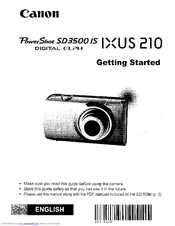 Canon Ixus 210 Manuals Manualslib