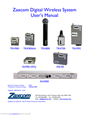 Zaxcom TRX900AA User Manual