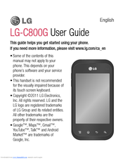 LG LG-C800G User Manual