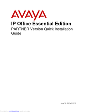 Avaya IP Ofice IP50 V2 Quick Installation Manual