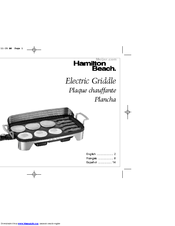 Hamilton Beach Electric Griddle Instructions Manual