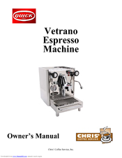 Chris Coffee Service Vetrano Owner's Manual