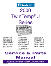 Friedrich 2000 TwinTemp EL33J35-2 Service Manual