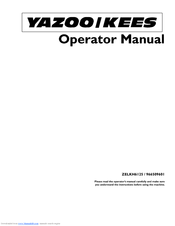 Yazoo/Kees ZELKH6125 Operator's Manual