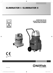 Nilfisk-Advance ELIMINATOR II Instructions For Use Manual