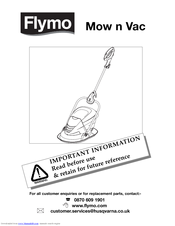 Flymo MOW N VAC Operating Instructions Manual