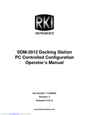 RKI Instruments SDM-2012 Operator's Manual