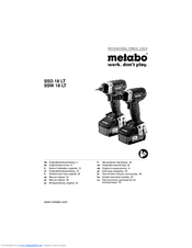 Metabo SSD 18 LT Operating Instructions Manual