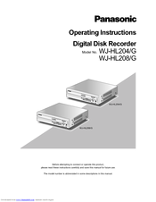 Panasonic WJ-HL204/G Operating Instructions Manual