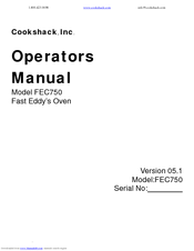 Cookshack Fast Eddy's FEC750 Operator's Manual