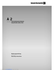 Beyerdynamic A 2 Operating Instructions Manual