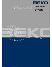 Beko CT7831S Installation & Operation Manual