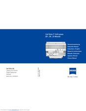 Zeiss T Series Instruction Manual