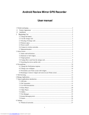 Android Reviw Miro GPS Recorder User Manual