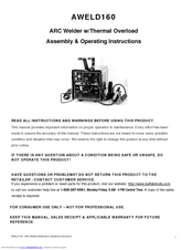 Buffalo Tools AWELD160 Assembly & Operating Instructions
