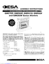 Desa GMC62F Assembly Instructions Manual
