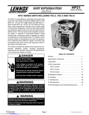 Lennox HP21-653 Unit Information