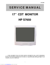 HP S7650 Service Manual