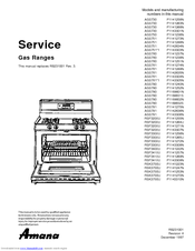 Amana RSF3200U Service Manual
