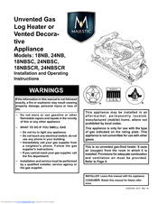Majestic 24NBSCR Installation And Operating Instructions Manual