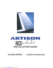 Artison RCC600-IWPBB Installation Manual