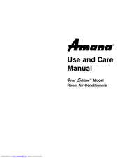 Amana First Edition Use And Care Manual