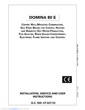 Ferroli servicing and Installation, Service And User Instructions Manual