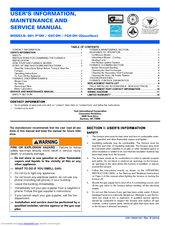 Unitary products group FG9-DH User's Information, Maintenance And Service Manual