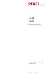 Pfaff 1245 Manuals | ManualsLib